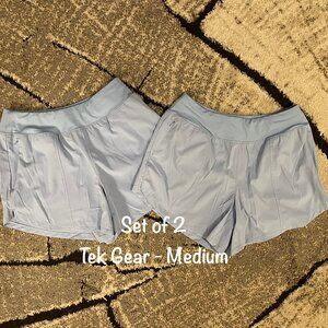 Set of 2 Women's Size Medium Tek Gear Athletic Shorts